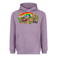 Lavender St. Patrick's Day Teacher Heavyweight Hoodie - OliviaCreatesArt