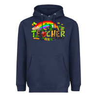 Navy St. Patrick's Day Teacher Heavyweight Hoodie - OliviaCreatesArt