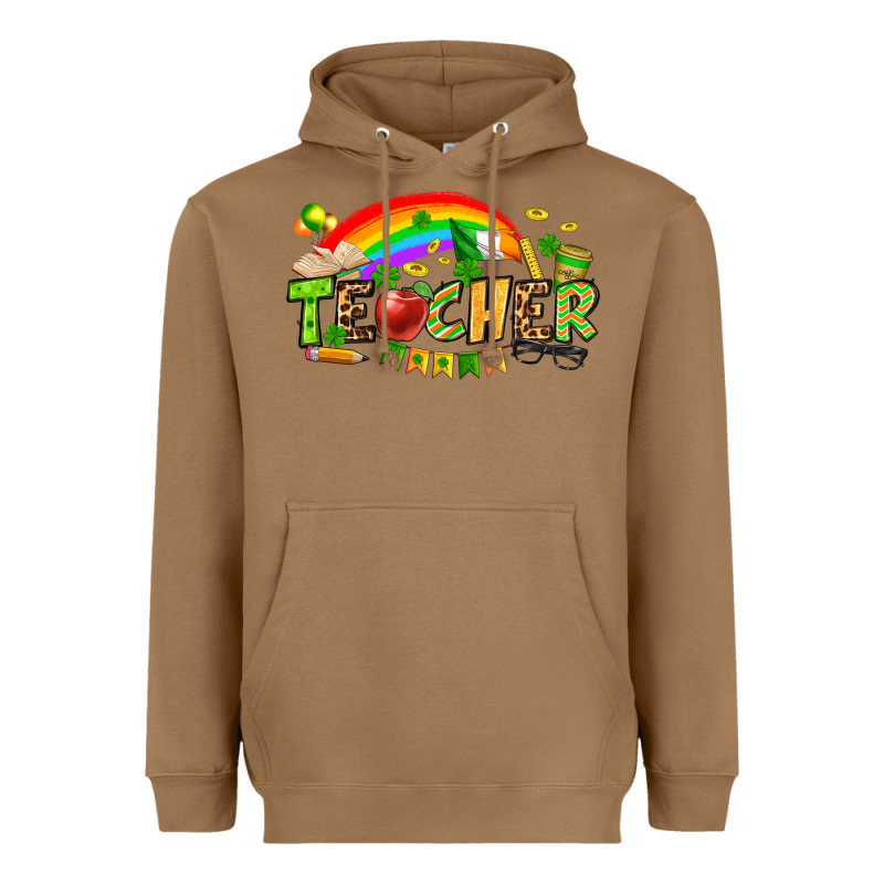 St. Patrick's Day Teacher Heavyweight Hoodie by OliviaCreatesArt | Teevron
