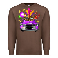 Chestnut Mardi Gras Truck Leopard Mask Premium Sweatshirt - FaDigitalArtStudio