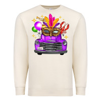 Sandshell Mardi Gras Truck Leopard Mask Premium Sweatshirt - FaDigitalArtStudio