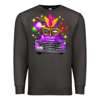 Smoke Mardi Gras Truck Leopard Mask Premium Sweatshirt - FaDigitalArtStudio