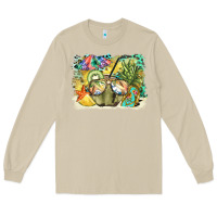 Coconut With Fruits  Background Long Sleeve Tee | Teevron