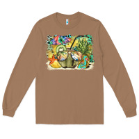 Toasted Coconut coconut with fruits  background Long Sleeve Tee - BarkalooDesign