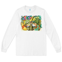 White coconut with fruits  background Long Sleeve Tee - BarkalooDesign