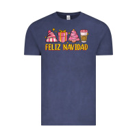 Vintage Denim feliz navidad Vintage Tee - MaliasSmallBusiness