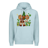 Blue Mist St. Patrick's Bad and boozy with gnome Premium Hoodie - HowdyJamesFarm