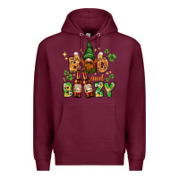 Burgundy St. Patrick's Bad and boozy with gnome Premium Hoodie - HowdyJamesFarm