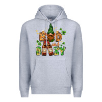 Heather Grey St. Patrick's Bad and boozy with gnome Premium Hoodie - HowdyJamesFarm