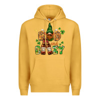 Mustard St. Patrick's Bad and boozy with gnome Premium Hoodie - HowdyJamesFarm