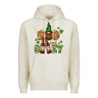 Oatmeal Heather St. Patrick's Bad and boozy with gnome Premium Hoodie - HowdyJamesFarm
