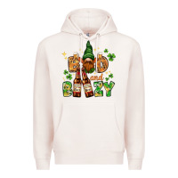 Pale Pink St. Patrick's Bad and boozy with gnome Premium Hoodie - HowdyJamesFarm