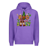 Purple St. Patrick's Bad and boozy with gnome Premium Hoodie - HowdyJamesFarm