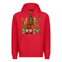 Red St. Patrick's Bad and boozy with gnome Premium Hoodie - HowdyJamesFarm