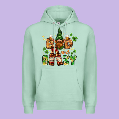 St. Patrick's Bad And Boozy With Gnome Premium Hoodie Designed By Howdyjamesfarm