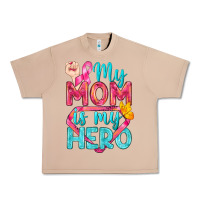 Burro My Mom Is My Hero Breast Cancer Urban Heavy Tee - BundleAndBundleShop