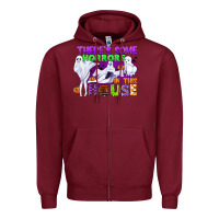 Burgundy there is some horrors in this house Zipper Hoodie - CowGirlArtShop