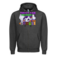 Charcoal Heather there is some horrors in this house Zipper Hoodie - CowGirlArtShop