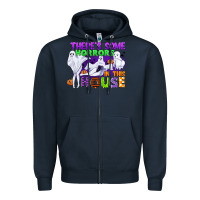 Navy there is some horrors in this house Zipper Hoodie - CowGirlArtShop