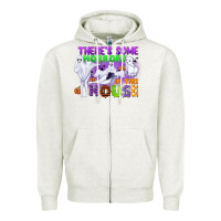Oatmeal Heather there is some horrors in this house Zipper Hoodie - CowGirlArtShop