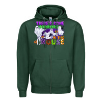 Sports Green there is some horrors in this house Zipper Hoodie - CowGirlArtShop