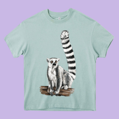 Ringtail Cat Heavy Core Tee Designed By Lillyallendesigns