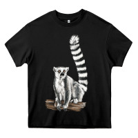 Black Ringtail Cat Heavy Core Tee - LillyAllenDesigns