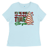 It's The Most Wonderful Time Of The Year Christmas Tree Cake Ladies Tee | Teevron