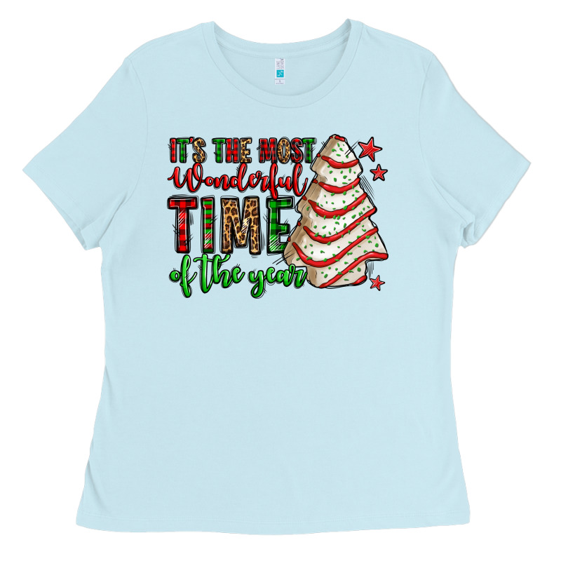 It's The Most Wonderful Time Of The Year Christmas Tree Cake Ladies Tee by Jasminsmagicworld | Teevron