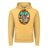 Vintage Mustard Western Cactus Vintage Hoodie - Jasminsmagicworld