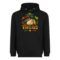 Black I'm here for the tacos Heavyweight Hoodie - FaDigitalArtStudio
