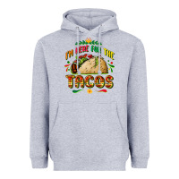 Heather Grey I'm here for the tacos Heavyweight Hoodie - FaDigitalArtStudio