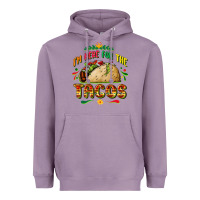 Lavender I'm here for the tacos Heavyweight Hoodie - FaDigitalArtStudio