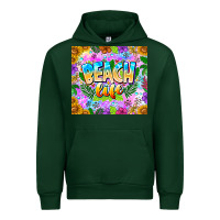 Forest Green Beach Life Urban Hoodie - CowhideDigitalArt
