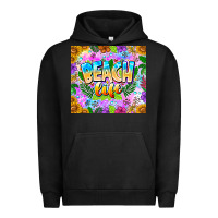 Pigment Black Beach Life Urban Hoodie - CowhideDigitalArt