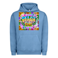 Pigment Pebble Blue Beach Life Urban Hoodie - CowhideDigitalArt