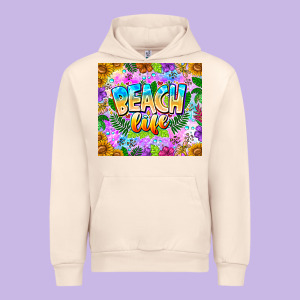 Beach Life Urban Hoodie Designed By Cowhidedigitalart