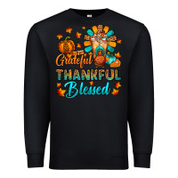Black Grateful Thankful Blessed Thanksgiving Cold Drink Premium Sweatshirt - FaDigitalArtStudio