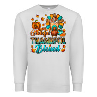 Dove Grey Grateful Thankful Blessed Thanksgiving Cold Drink Premium Sweatshirt - FaDigitalArtStudio