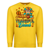 Grateful Thankful Blessed Thanksgiving Cold Drink Premium Sweatshirt | Teevron