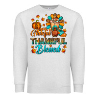 Oatmeal Heather Grateful Thankful Blessed Thanksgiving Cold Drink Premium Sweatshirt - FaDigitalArtStudio