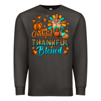 Smoke Grateful Thankful Blessed Thanksgiving Cold Drink Premium Sweatshirt - FaDigitalArtStudio
