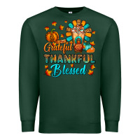 Sports Green Grateful Thankful Blessed Thanksgiving Cold Drink Premium Sweatshirt - FaDigitalArtStudio