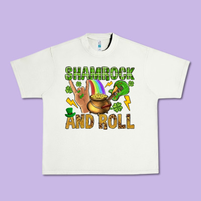 Shamrock And Roll Urban Heavy Tee Designed By Bundleandbundleshop