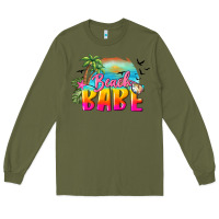 Army Green beach babe Long Sleeve Tee - BarkalooDesign