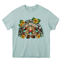 Arona western gnome sunflowers rainbow Heavy Core Tee - BarkalooDesign