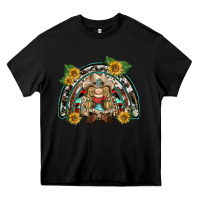 Black western gnome sunflowers rainbow Heavy Core Tee - BarkalooDesign