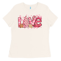 Bone love pink christmas tree cake Ladies Tee - Jasminsmagicworld