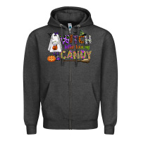 Charcoal Heather witch better have my candy Zipper Hoodie - CowGirlArtShop