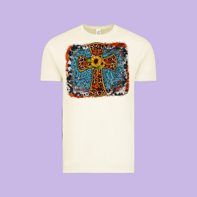 Western Cross Vintage Tee Designed By Jahusdesignshop